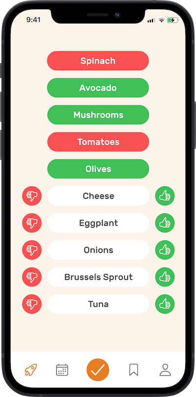 iphone image for food preferences